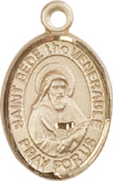 [9302GF] 14kt Gold Filled Saint Bede the Venerable Medal