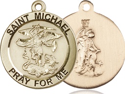 [4082GF] 14kt Gold Filled Saint Michael the Archangel Medal