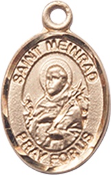[9307GF] 14kt Gold Filled Saint Meinrad of Einsideln Medal