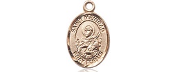 [9307GF] 14kt Gold Filled Saint Meinrad of Einsideln Medal