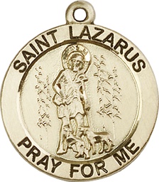 [4085GF] 14kt Gold Filled Saint Lazarus Medal