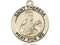 [4087GF] 14kt Gold Filled Saint Theresa Medal