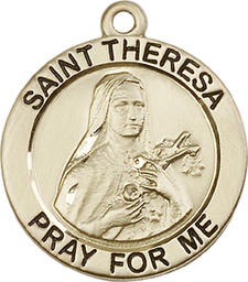 [4087GF] 14kt Gold Filled Saint Theresa Medal