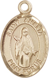 [9313GF] 14kt Gold Filled Saint Amelia Medal