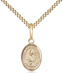 [9316GF/18G] 14kt Gold Filled Saint Malachy O'More Pendant on a 18 inch Gold Plate Light Curb chain