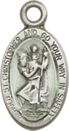 [4121ECSS] Sterling Silver Saint Christopher Medal