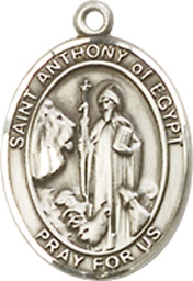 [9317SS] Sterling Silver Saint Anthony of Egypt Medal