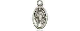 [4121MSSY] Sterling Silver Miraculous Medal - With Box