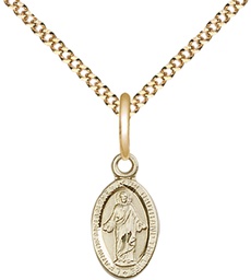 [4121SGF/18G] 14kt Gold Filled Scapular Pendant on a 18 inch Gold Plate Light Curb chain