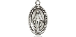 [4122MSSY] Sterling Silver Miraculous Medal - With Box