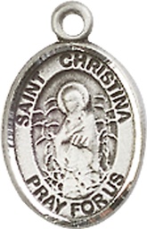 [9320SS] Sterling Silver Saint Christina the Astonishing Medal