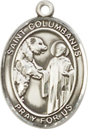 [9321SS] Sterling Silver Saint Columbanus Medal