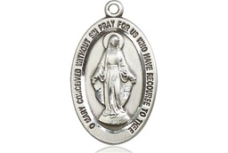 [4123MSSY] Sterling Silver Miraculous Medal - With Box