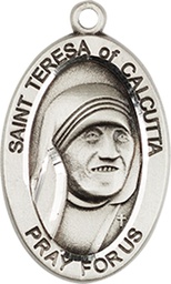 [4123TCSS] Sterling Silver Saint Teresa of Calcutta Medal