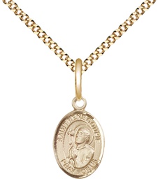 [9334GF/18G] 14kt Gold Filled Saint Rene Goupil Pendant on a 18 inch Gold Plate Light Curb chain