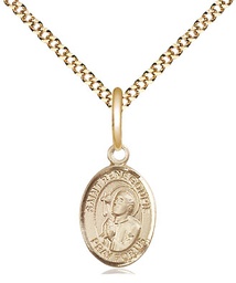 [9334GF/18G] 14kt Gold Filled Saint Rene Goupil Pendant on a 18 inch Gold Plate Light Curb chain