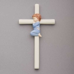 [RO-57029B] 7.5&quot;H VALENCIA PRAYING BOY CROSS