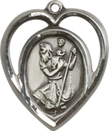 [4127SS] Sterling Silver Saint Christopher Medal