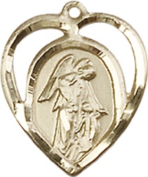 [4129GF] 14kt Gold Filled Guardian Angel Medal