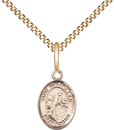 [9339GF/18G] 14kt Gold Filled Saint Nimatullah Pendant on a 18 inch Gold Plate Light Curb chain