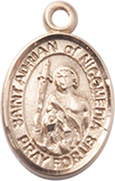 [9353GF] 14kt Gold Filled Saint Adrian of Nicomedia Medal
