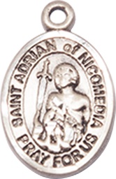 [9353SS] Sterling Silver Saint Adrian of Nicomedia Medal