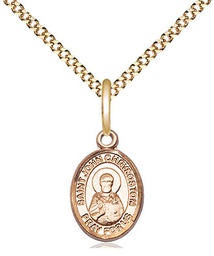 [9357GF/18G] 14kt Gold Filled Saint John Chrysostom Pendant on a 18 inch Gold Plate Light Curb chain