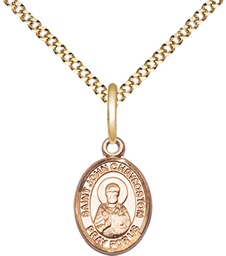 [9357GF/18G] 14kt Gold Filled Saint John Chrysostom Pendant on a 18 inch Gold Plate Light Curb chain