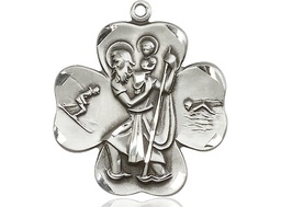 [4136SS] Sterling Silver Saint Christopher Medal