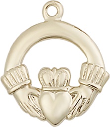 [4138GF] 14kt Gold Filled Claddagh Medal