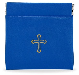 [MX30503-BLU] Vinyl Leatherette Rosary Case – Blue