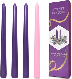 [MX40625] 4 Pack Advent Taper Candles - Christmas