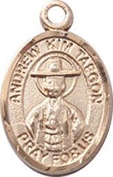 [9373GF] 14kt Gold Filled Saint Andrew Kim Taegon Medal
