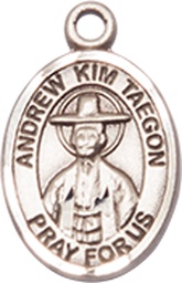 [9373SS] Sterling Silver Saint Andrew Kim Taegon Medal