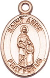 [9374GF] 14kt Gold Filled Saint Anne Medal