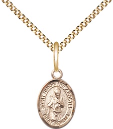 [9375GF/18G] 14kt Gold Filled Saint Simon the Apostle Pendant on a 18 inch Gold Plate Light Curb chain