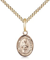 [9375GF/18G] 14kt Gold Filled Saint Simon the Apostle Pendant on a 18 inch Gold Plate Light Curb chain