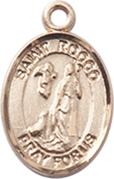 [9377GF] 14kt Gold Filled Saint Rocco Medal
