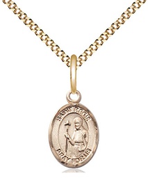 [9380GF/18G] 14kt Gold Filled Saint Regis Pendant on a 18 inch Gold Plate Light Curb chain