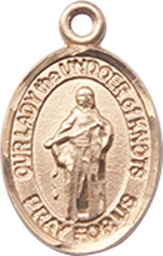 [9383GF] 14kt Gold Filled Our Lady of Knots Medal