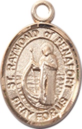 [9385GF] 14kt Gold Filled Saint Raymond of Penafort Medal