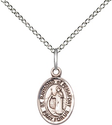 [9385SS/18SS] Sterling Silver Saint Raymond of Penafort Pendant on a 18 inch Sterling Silver Light Curb chain