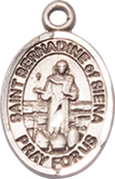 [9387SS] Sterling Silver Saint Bernadine of Sienna Medal