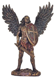 [SR-77273] St. Michael w/o the devil, cold cast bronze, 13.5"