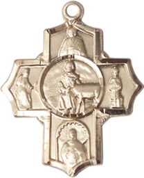 [5791KT] 14kt Gold 5-Way Special Needs Medal