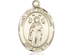 [7384KT] 14kt Gold Saint Ivo Medal