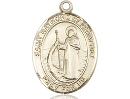 [7385KT] 14kt Gold Saint Raymond of Penafort Medal