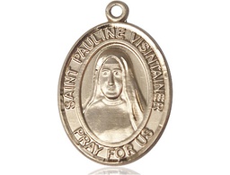 [7391KT] 14kt Gold Saint Pauline Visintainer Medal