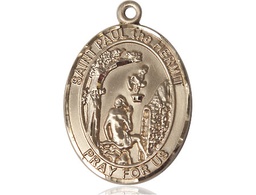 [7394KT] 14kt Gold Paul the Hermit Medal