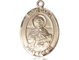 [7396KT] 14kt Gold Saint Daria Medal
